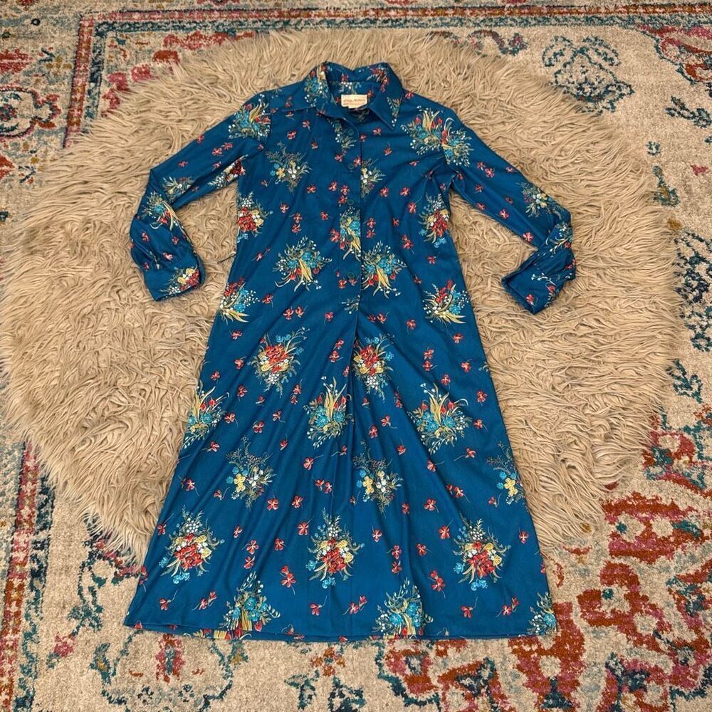 Vintage 1970s Linda Matthew’s floral dress size 12